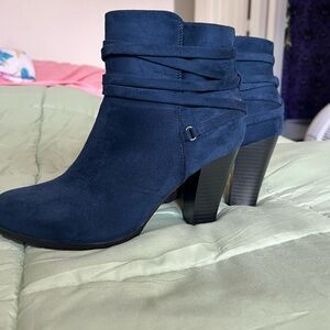 Elegant Blue Women's Ankle Boots